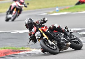 The Ducati Monster SP ridden at Silverstone