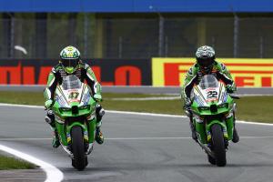 Axel Bassani, Alex Lowes, 2024 Dutch WorldSBK. - Gold and Goose