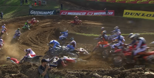 First turn crash, 2024 MXGP of Italy. - YouTube/MXGP